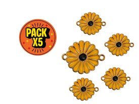 Dije Esmaltado Girasol Doble Agarre 